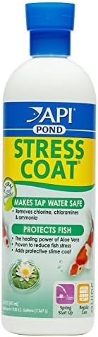 API POND STRESS COAT Pond Water Conditioner 16-Ounce Bottle