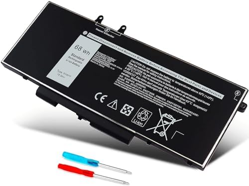 68Wh 3HWPP Laptop Battery Replacement for Dell Latitude 5510 5410 5501 5401 5511 5411 Precision 3541 3551 Inspiron 7706 2n1 Inspiron 17 7500 7506 2-in-1 Black Edition 03HWPP 10X1J N2NLL 1VY7F 451-BCMN