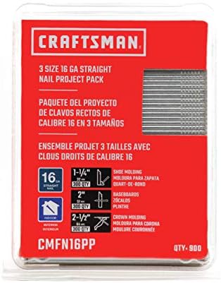 CRAFTSMAN Finish Nails, 16GA Straight Project Pack (CMFN16PP)