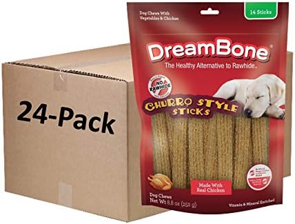 Dreambone Churro-Style Dog Sticks, Treat Your Dog to a Chew Made with Real Chicken
