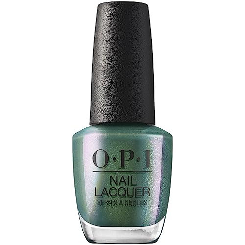 OPI Nail Lacquer Nail Polish | Opaque Light Blue Green Shimmer Chip Resistant Nail Polish | Vegan, Fast Drying, Streak Free