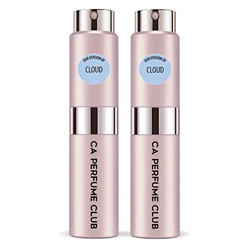 CA Perfume Impression of Cloud For Women Replica Version Fragrance Dupes Long Lasting Eau de Parfum Spray Refillable Atomizer Bottle 0.27 Fl Oz-X2