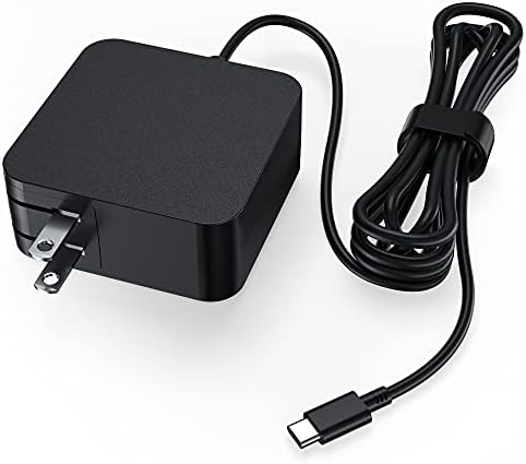 USB-C 65W 45W AC Adapter Laptop Charger for Asus Chromebook ZenBook Transformer ExpertBook, C302C C213 C214 C436 C523 ADP-45EW B, UX390UA UX490 UX325 UX393 UX371, B9450FA B9450CEA, T302, Foldable Plug