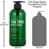 Tea Tree Body Wash & Shower Gel with Vitamin E for Jock Itch, Eczema, Ringworm, Body Odor, Acne, Body Wash Women & Men with Added Body Oils, LARGE 20.2 FL Oz Bottle (Tea Tree, Pack of 2)