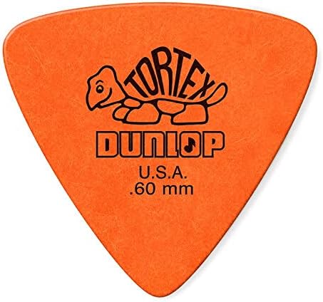 Jim Dunlop Tortex Triangle .60mm Orange Guitar Picks - 72 Pack