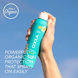 COOLA Organic Sunscreen SPF 30 Sunblock Spray, Dermatologist Tested Skin Care for Daily Protection, Vegan and Gluten Free, Piña Colada, 6 Fl Oz