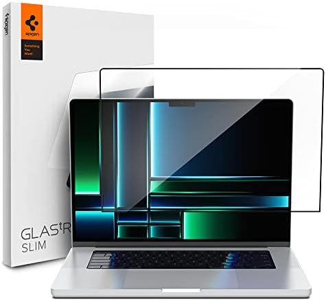Spigen Tempered Glass Screen Protector [GlasTR Slim] Designed for MacBook Pro 14 inch (M4 / M4 Pro / M4 Pro Max / M3 series / M2 series / M1 series)