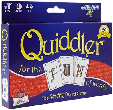 Quiddler Card Games for Kids - Playing Cards Word Games, Deck of Cards, Fun Family Games for Kids and Adults, Game Night, Travel Games, Multi-Player, Ages 8+