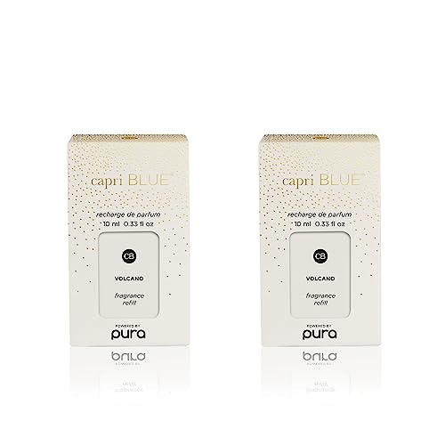 Capri Blue Holiday Volcano Pura Refills – 2-Pack Bundle of Pura Oil Diffuser Refills – Pura Diffuser Refills with Citrus Scents – Long-Lasting Aromatherapy Diffuser Refills (Pack of 2)