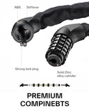 Sportneer Bike Chain Lock Heavy Duty, Bicycle Lock with 5 Digit Combination Heavy Duty Anti Theft Keyless Security Bike Locks for Bicycle, Electric Bike, Scooter, Motorcycle, Door, Gate and Fence