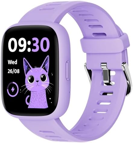 BIGGERFIVE Smart Watch for Kids, 1.8" Fitness Tracker Watch Pedometer, Heart Rate, IP68 Waterproof, Sleep Monitor, Calorie Step Counter, 5 Puzzle Games with/Without APP for Girls Teens 5-16