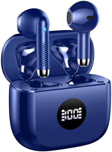 Jxrev Wireless Earbuds, Bluetooth Earbuds, Bluetooth Headphones Stereo Bass in Ear Noise Cancelling Mic