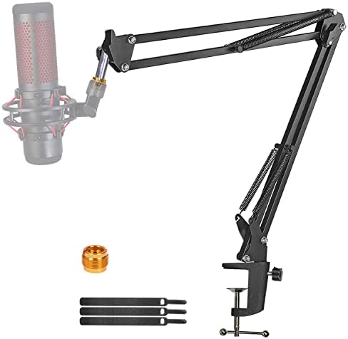 For Hyperx Quadcast Boom Arm, Boom Scissor Arm For Hyperx Quadcast S, Professional Adjustable Mic desk mount Stand, Compatible With RGB USB Condenser Microphone Hyperx Solocast By YUZUHOME.