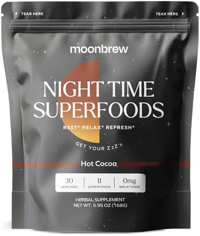 MoonBrew | The Magnesium Sleep Aid | Natural Melatonin-Free Sleep Aid | Magnesium Glycinate & Taurate | Deliciously Dreamy Sleep. Every Night