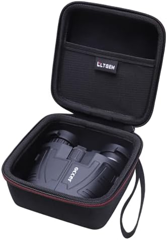 LTGEM Adults and Kids Binoculars Case Compatible with Occer 12x25 Compact Binoculars/Aurosports 10x25 Large View Compact Binoculars, High Powered Easy Focus Binoculars (Case Only)
