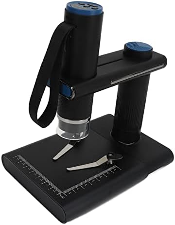 Digital Microscope, 50-1000X Magnification HD 2MP USB Microscope Camera with Manual Focus, 8 LED Lights, for Textile Inspection, Jewelry Inspection (Black)