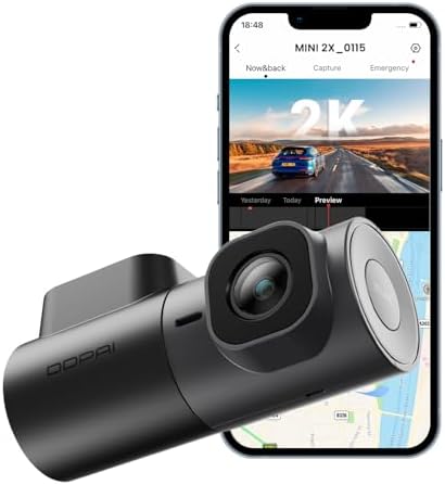 DDPAI 2K Dash Cam,QHD 1440P Car Dash cam Front,Dash Camera for Cars,5G WiFi,AI-ISP Night Vision,360°Rotatable,Smart APP, ADAS,WDR, AOV 20 Day Parking Monitoring, Support 256GB TF Cards, MINI2X