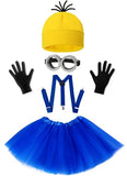 WISHTEN 5 PCS Halloween Costume for Kids Girls,Goggles/Beanie/Tutu Skirt/Suspenders/Gloves Halloween Costume Accessories