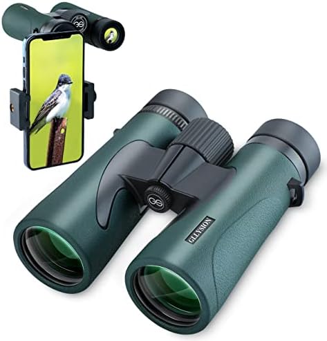 10X42 Professional UHD Binoculars for Adults with Phone Adapter, High Power Binoculars with BaK4 prisms, Super Bright Lightweight & Waterproof Binoculars Perfect for Bird Watching, Safari, Stargazing