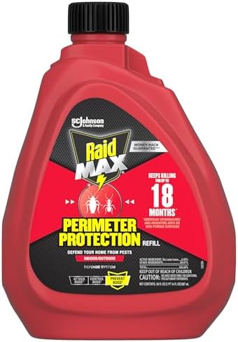 Raid Max Perimeter Protection Insecticide Spray, Indoor & Outdoor Use, 30 fl oz