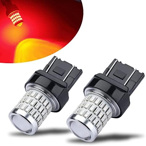iBrightstar 7443 LED Bulb Red, 7440 LED Brake Light Bulbs Super Bright for Rear Tail Light Turn Signal Lights Daytime Running Lights, 2 Pack