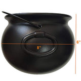 GiftExpress 8" Black Cauldron Kettle, St Patrick's Cauldron Pot of Gold, Cauldron Halloween Decor