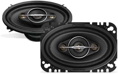 Pioneer TS-A4671F 4-Way Coaxial Car Audio Speakers, 210 W, Black 4” x 6” Oval (Pair)