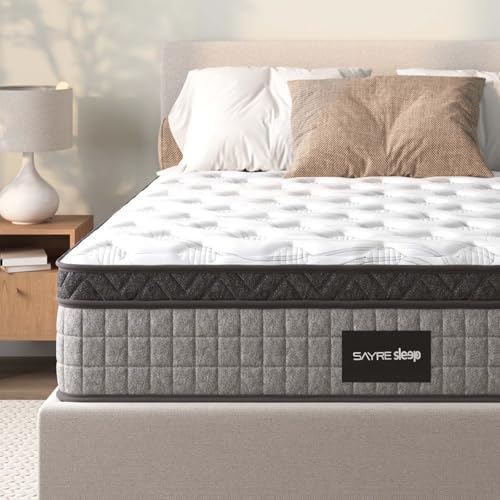 Queen Size Mattress, 12 Inch Hybrid Queen Mattress in a Box, Pocket Innerspring for Motion Isolation, Gel Memory Foam Mattress for Pressure Relief, CertiPUR-US Mattresses Medium Firm (12", Queen)