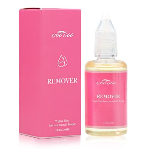 GOO GOO Tape in Extension Remover, Wig Glue Remover, Tape in Hair Extensions Adhesive Remover, Removes Hair Glue, Wig Tape, Double Sided Extension Tape, Fast Acting Hair Extensions Remover 30ml