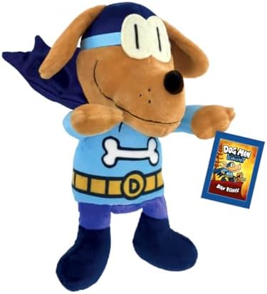 MerryMakers Dog Man Bark Knight Plush Toy, 9-Inch, from Dav Pilkey's Dog Man Book Series