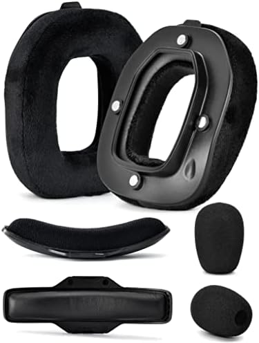 A40 TR Mod Kit – defean Replacement Earpads and Headband Compatible with Astro Gaming A40 TR Headset,Ear Cushions, Upgrade High-Density Noise Cancelling Foam, Added Thickness (Black Velour)
