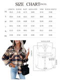 AUTOMET Womens Fall Outfits Fashion Clothes Shackets Flannel Plaid Button Down Long Sleeve Shirts Jackets 2024 Apricot M