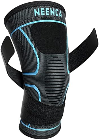NEENCA Knee Braces for Knee Pain- 2 Pack Knee Sleeves for Pain Relief Set, Knee Compression Sleeves with Adjustable Straps for Best Fit, for Sports, Runner, Meniscus Tear, ACL, Arthritis, Joint Pain..