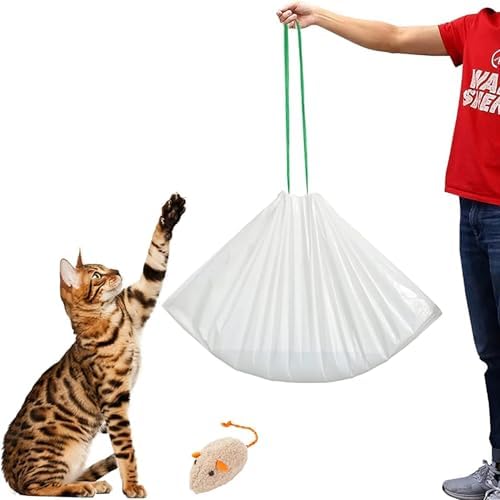 Cat litter Box Liners,20 Count 46" x 19" Jumbo Extra Large Heavy Duty Litter Pan Liner Bags with Drawstring for Pet Cat Litter Tray (Unscented)