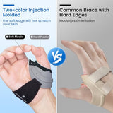 Velpeau CMC Joint Thumb Arthritis Support Brace - Soft & Hard Plastic Compose - with Thumb Compression Sleeve, Stabilizes Thumb CMC Joint Without Limiting Hand Function (Black, Left - Medium)