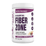 Divine Health Dr Colbert MD Fiber Zone Powder | Berry Flavor Prebiotics, Isoluble & Soluble Fiber | Psyllium Husk & Inulin | 6g Fiber | Recommended in Keto Zone Diet & Healthy Gut Zone | 19 oz