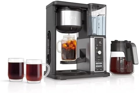 Ninja Hot & Iced XL Coffee Maker with Rapid Cold Brew, 4 Brew Styles, 8 Sizes Small Cup to Travel Mug, Single-Serve Coffee Brewer, 12-Cup Carafe, Permanent Filter, Removable Reservoir, Black, CM371 (Renewed)