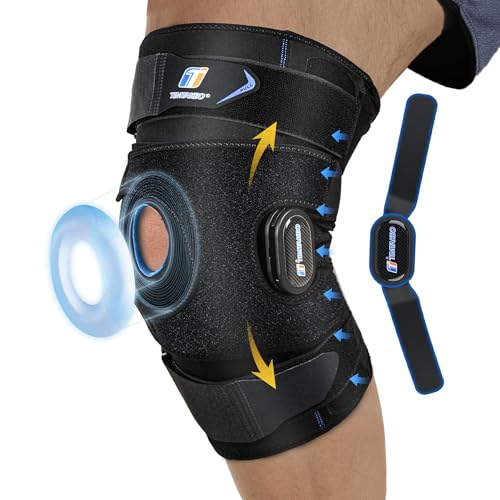 Knee Brace for Men & Women, Hinged Knee Support with Side Stabilizers and GEL Patella, X-Straps Fixing, Medical Knee Braces for Knee Pain, Meniscus Tear, ACL, PCL, MCL, Arthritis, Right Left Leg Brace