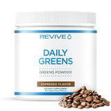 Revive MD Daily Green Powder Superfood (Espresso) - Supergreens Powder to Support Energy Levels - Green Juice Powder That Improves Fiber Intake - Vegetable Powder Supports Digestion and Gut Health