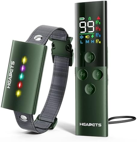 Dog Shock Collar with Remote Control, 1600FT Dog Training Collars for Dogs 8-120 LBs, IP67 Waterproof with 4 Training Modes, Beep, Vibration, Rechargeable E-Collar for Small Medium Large Dogs, Green
