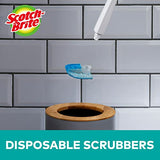 Scotch-Brite Disposable Toilet Scrubber Starter Kit, Disposable Refills with Built-In Bleach Alternative, Includes 1 Handle, Storage Caddy and 5 Refills