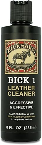 Bickmore Bick 1 Leather Cleaner 8 oz - Clean Dirt, Oil, Sweat, Salt, and Water Stains from All Colored, White, and Black Leather