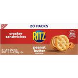 RITZ Peanut Butter Sandwich Crackers, 20 Snack Packs (6 Crackers Per Pack)