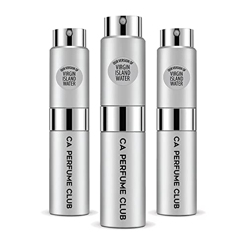 CA Perfume Club Impression of Crd Virgin Island Water For Women & Men Replica Version Fragrance Dupes Concentrated Long Lasting Eau de Parfum Spray Refillable Atomizer Bottle 0.27 Fl Oz-X3