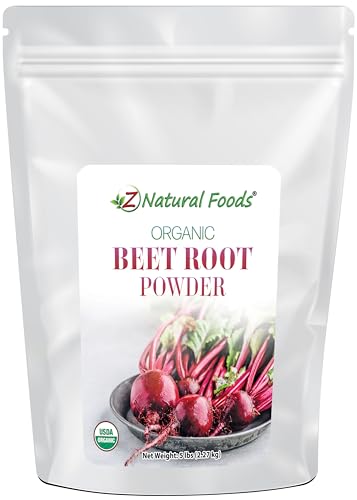 Organic Beet Root Powder - Red Superfood Supplement for Drinks, Juice, Smoothies Recipes - All Natural, Vegan, Non GMO, Gluten Free, Kosher - Bulk 5 lb Size