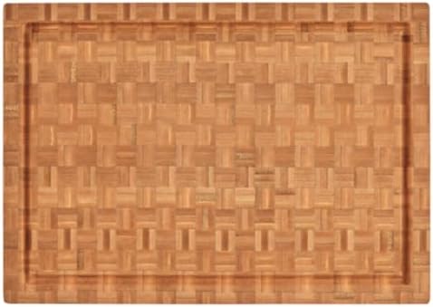 Cuisinart 17" Reversible End Grain Bamboo Cutting Board Embedded Handles