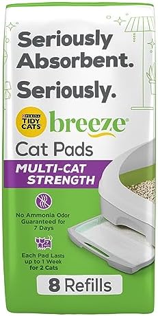 Purina Tidy Cats Cat Litter Breeze Pads Refill Pack Multi Cat Litter Pads - 8 ct. Bag