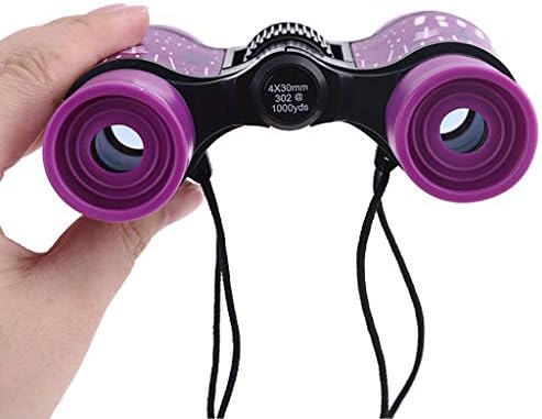 Practical Lightweight Colorful 4x30 Binoculars Optical Objective Lens Outdoor Games for Kids Children, Brown