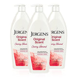 Jergens Original Scent Body Lotion, Dry Skin Moisturizer with HYDRALUCENCE blend and Cherry Almond Essence, for Long Lasting Skin Hydration, 21 Ounce (3 Pack)