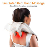 Mebak N1 Neck Massager with Heat, Shiatsu Neck and Shoulder Massager for Pain Relief Deep Tissue, Portable Kneading Massage Pillow